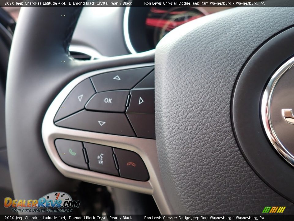 2020 Jeep Cherokee Latitude 4x4 Diamond Black Crystal Pearl / Black Photo #18