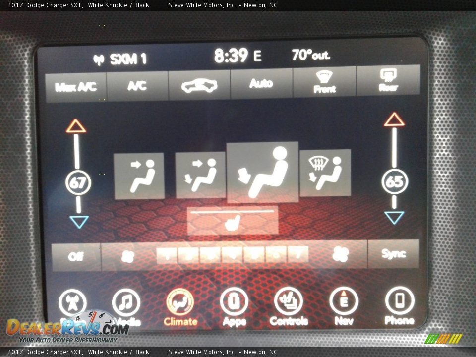 2017 Dodge Charger SXT White Knuckle / Black Photo #24