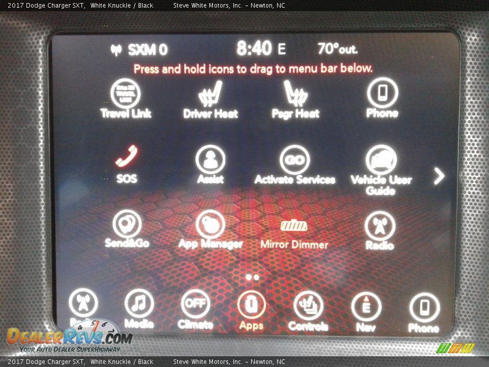 2017 Dodge Charger SXT White Knuckle / Black Photo #26