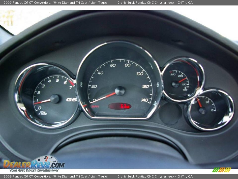 2009 Pontiac G6 GT Convertible White Diamond Tri Coat / Light Taupe Photo #16