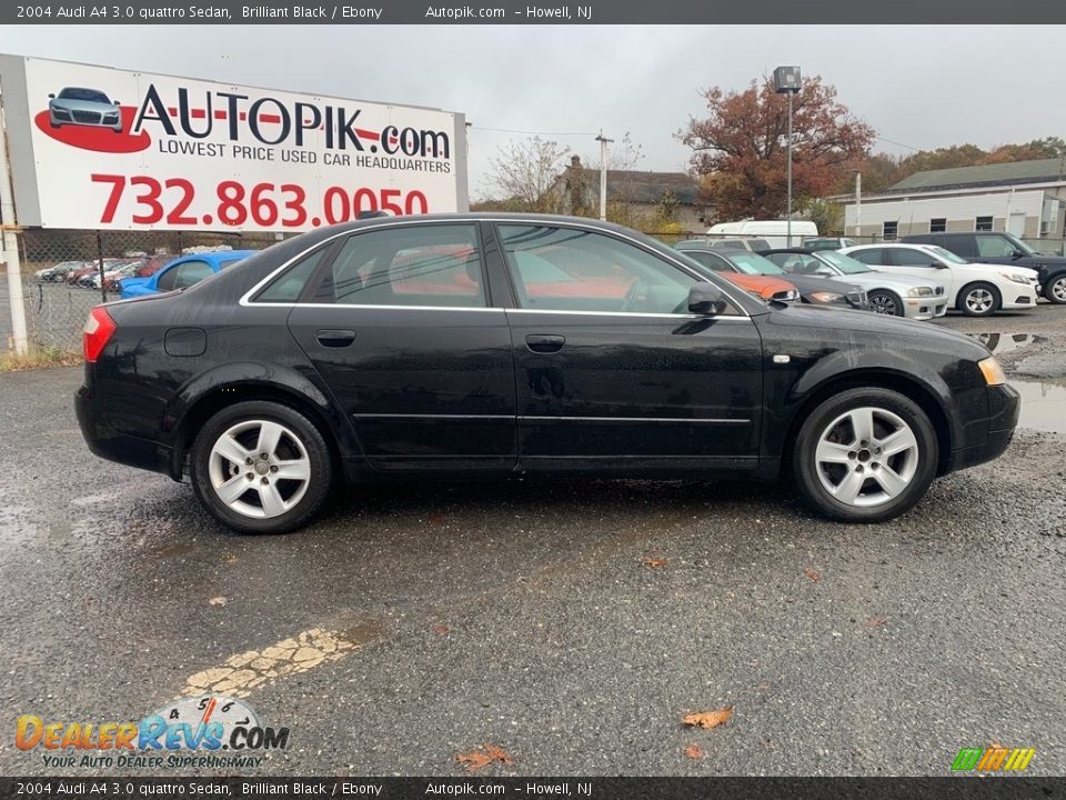 2004 Audi A4 3.0 quattro Sedan Brilliant Black / Ebony Photo #2