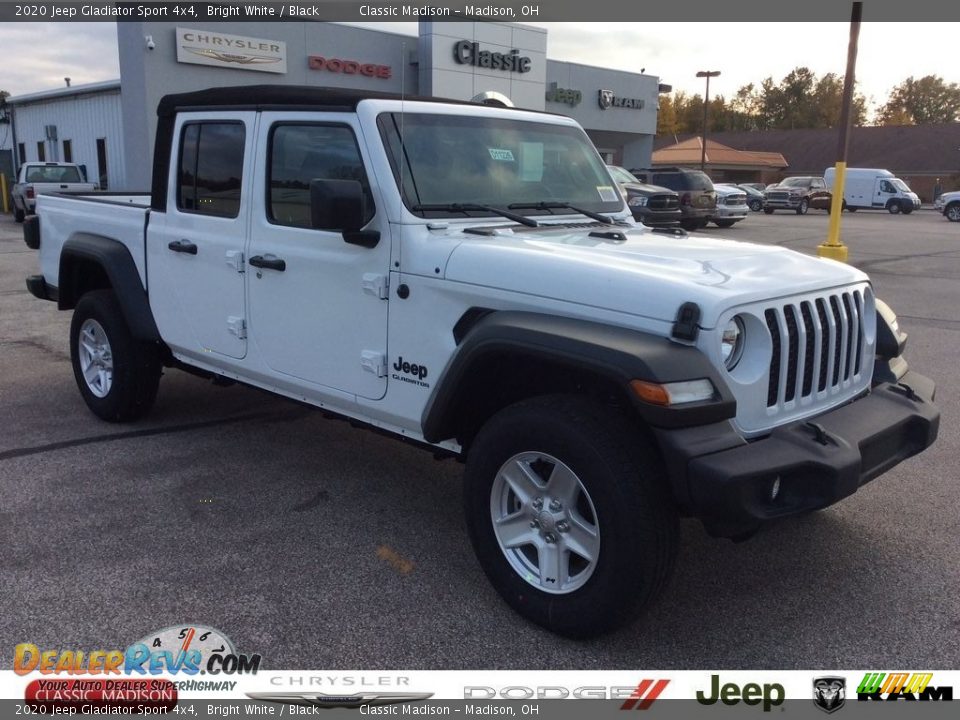 2020 Jeep Gladiator Sport 4x4 Bright White / Black Photo #1