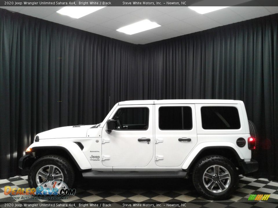 2020 Jeep Wrangler Unlimited Sahara 4x4 Bright White / Black Photo #1