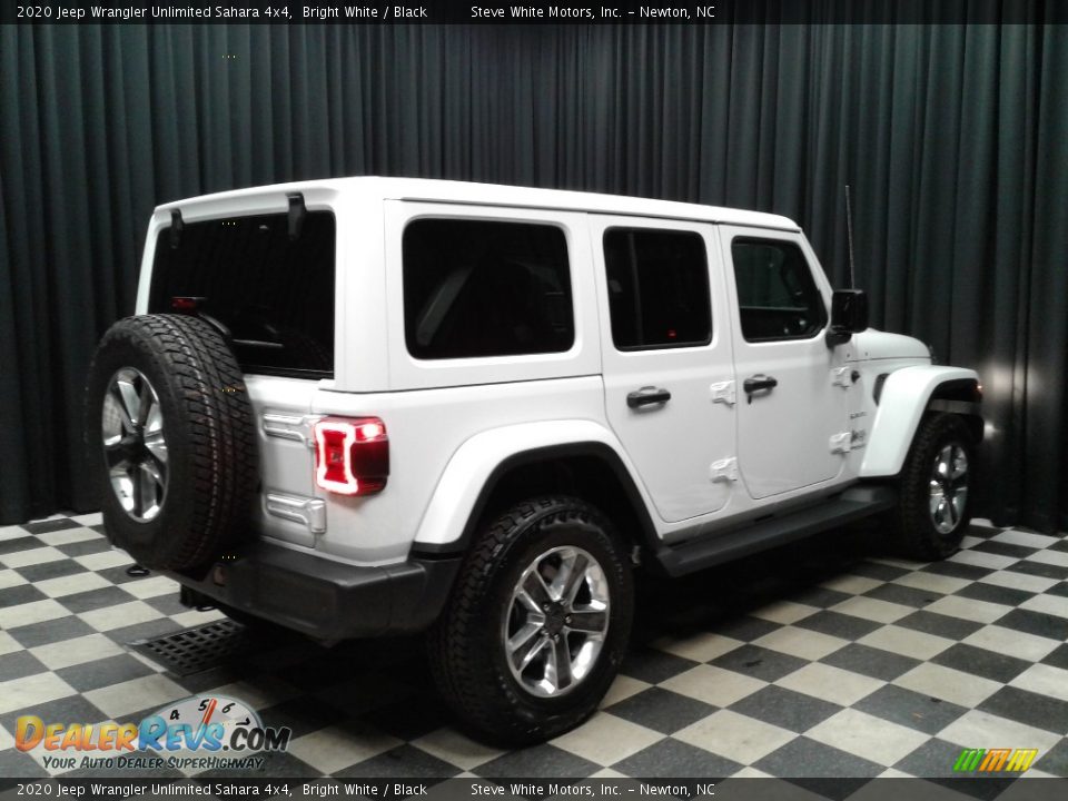 2020 Jeep Wrangler Unlimited Sahara 4x4 Bright White / Black Photo #6