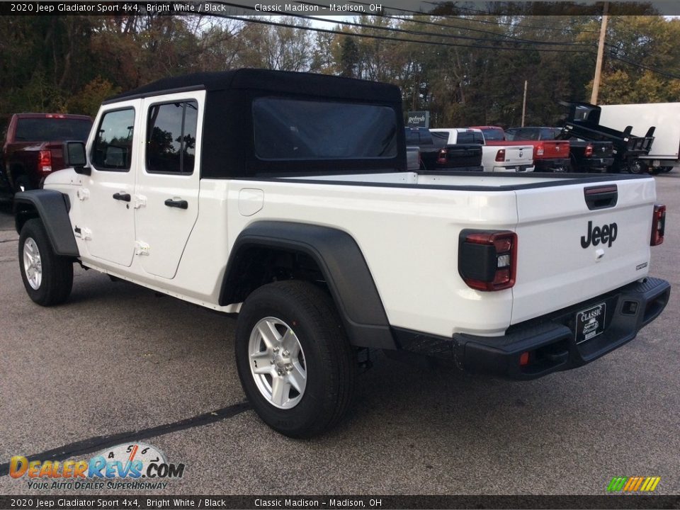 2020 Jeep Gladiator Sport 4x4 Bright White / Black Photo #7