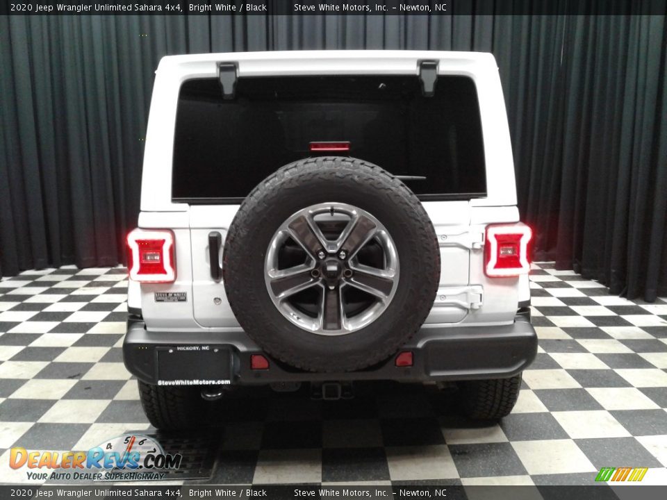 2020 Jeep Wrangler Unlimited Sahara 4x4 Bright White / Black Photo #7