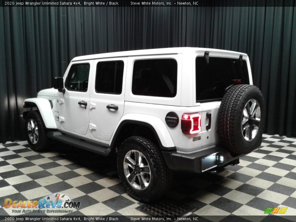2020 Jeep Wrangler Unlimited Sahara 4x4 Bright White / Black Photo #8