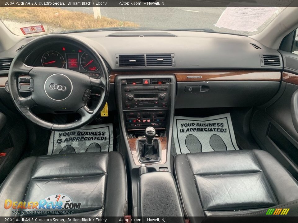 2004 Audi A4 3.0 quattro Sedan Brilliant Black / Ebony Photo #14