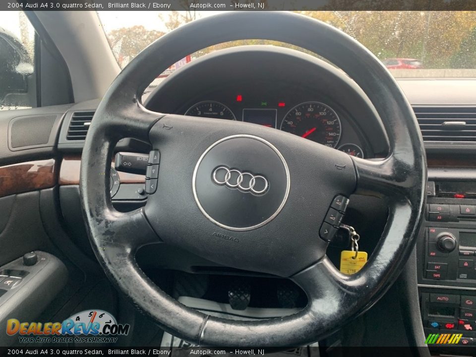 2004 Audi A4 3.0 quattro Sedan Brilliant Black / Ebony Photo #17