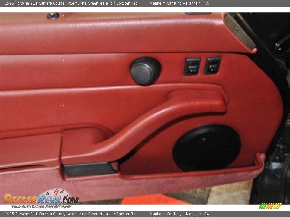 1995 Porsche 911 Carrera Coupe Aventurine Green Metallic / Boxster Red Photo #24