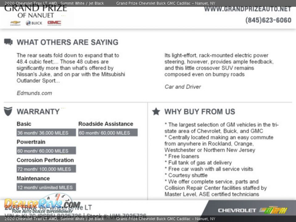 2020 Chevrolet Trax LT AWD Summit White / Jet Black Photo #9