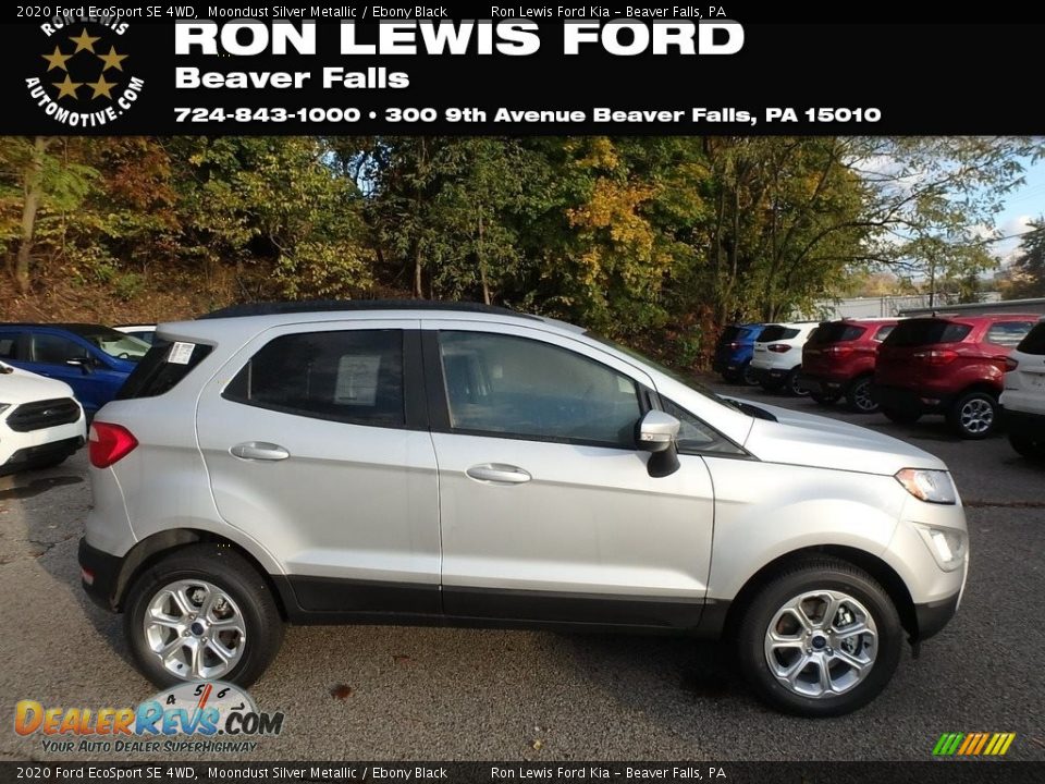2020 Ford EcoSport SE 4WD Moondust Silver Metallic / Ebony Black Photo #1