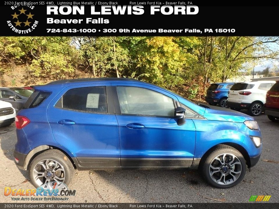 2020 Ford EcoSport SES 4WD Lightning Blue Metallic / Ebony Black Photo #1