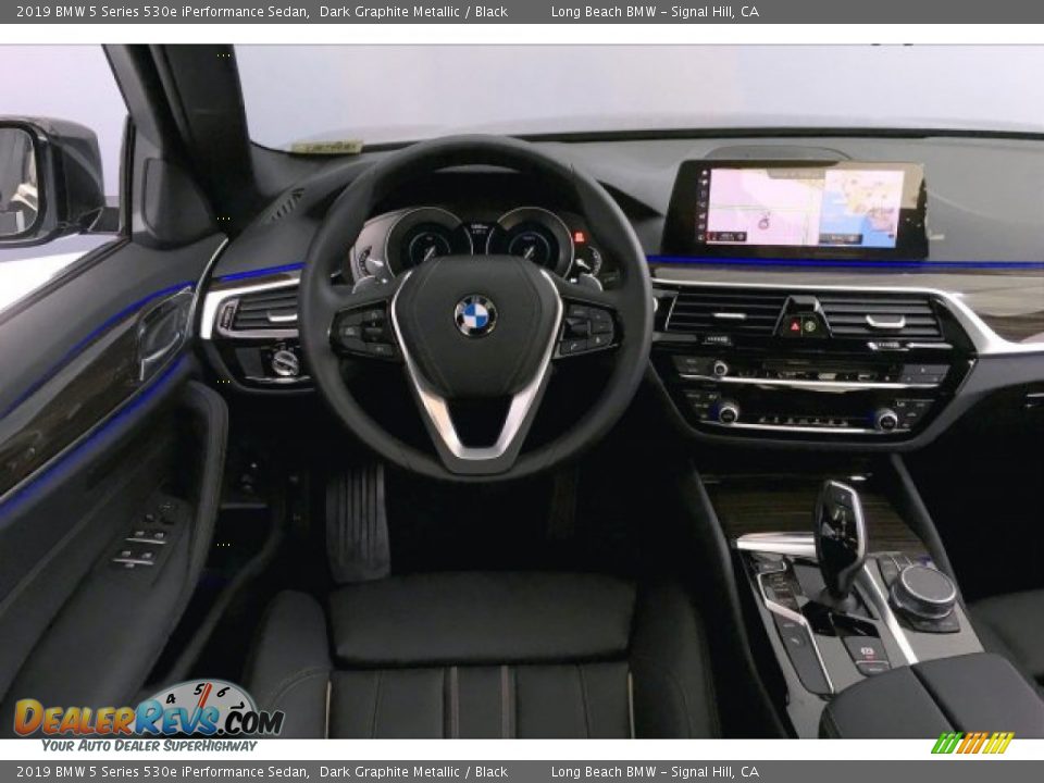 2019 BMW 5 Series 530e iPerformance Sedan Dark Graphite Metallic / Black Photo #4