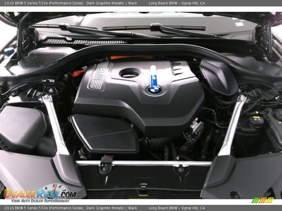 2019 BMW 5 Series 530e iPerformance Sedan Dark Graphite Metallic / Black Photo #9