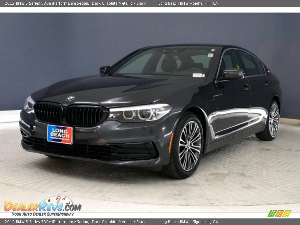 2019 BMW 5 Series 530e iPerformance Sedan Dark Graphite Metallic / Black Photo #12
