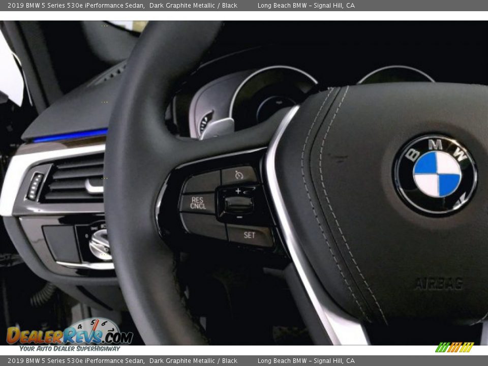 2019 BMW 5 Series 530e iPerformance Sedan Dark Graphite Metallic / Black Photo #14