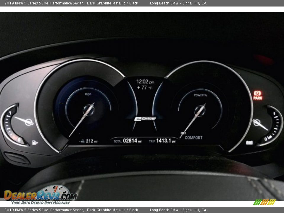 2019 BMW 5 Series 530e iPerformance Sedan Dark Graphite Metallic / Black Photo #16
