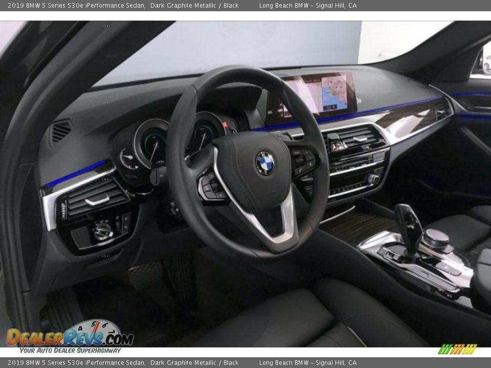 2019 BMW 5 Series 530e iPerformance Sedan Dark Graphite Metallic / Black Photo #17