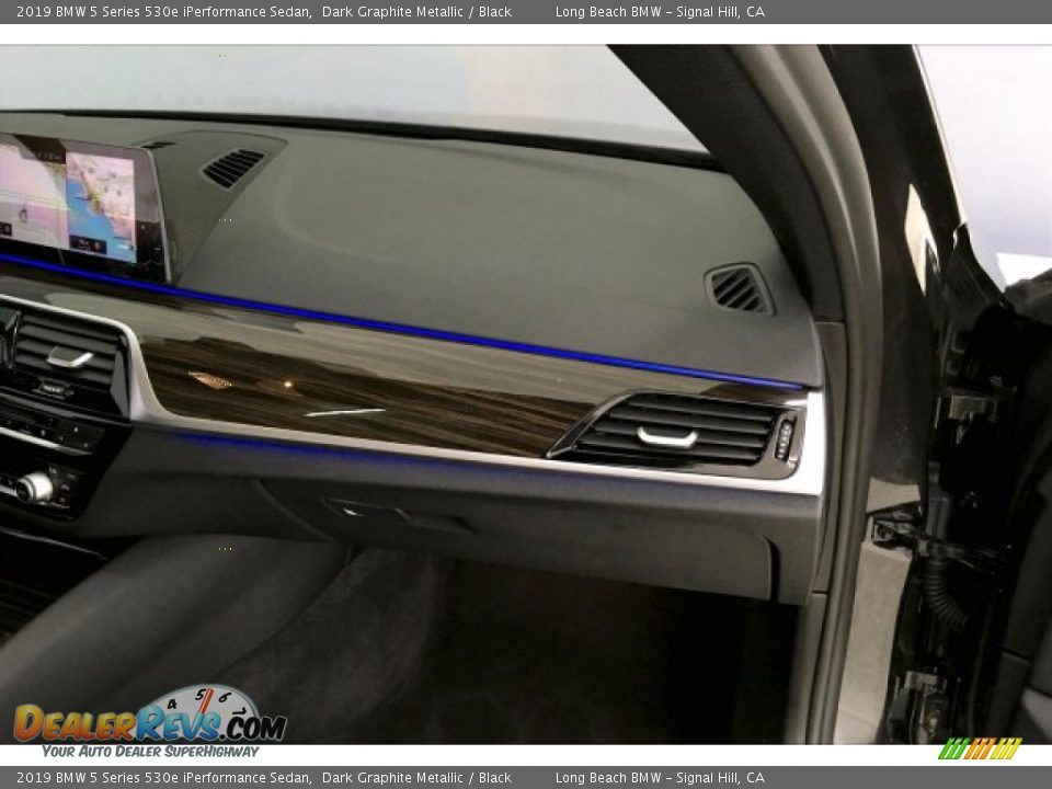 2019 BMW 5 Series 530e iPerformance Sedan Dark Graphite Metallic / Black Photo #24