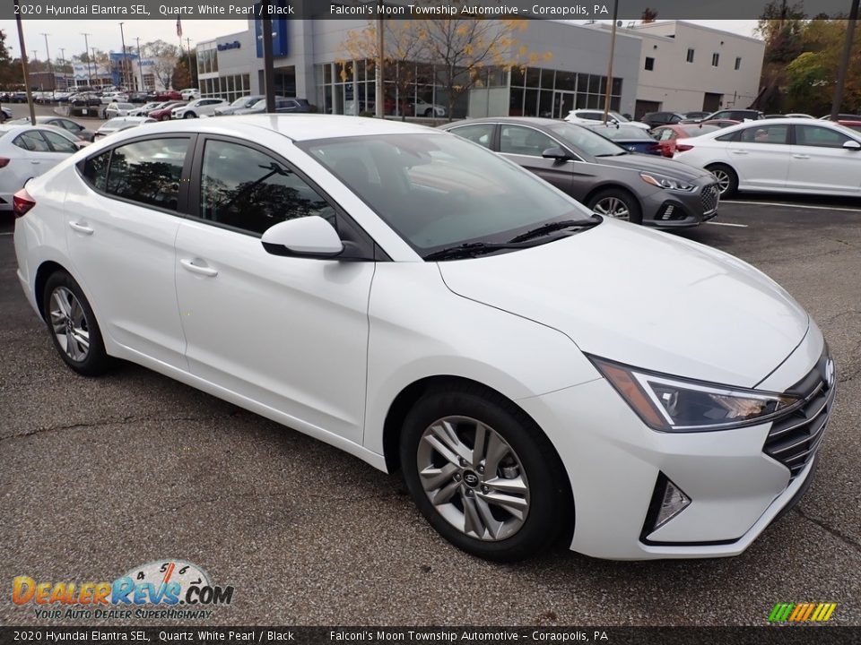 2020 Hyundai Elantra SEL Quartz White Pearl / Black Photo #3