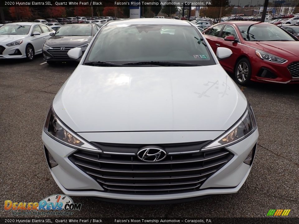 2020 Hyundai Elantra SEL Quartz White Pearl / Black Photo #4