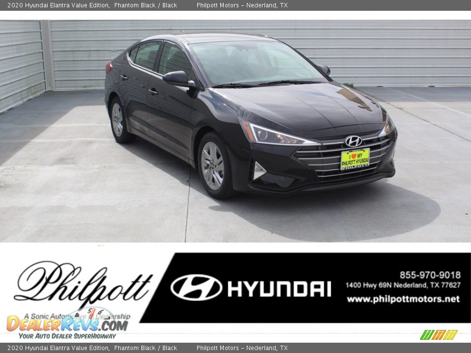 2020 Hyundai Elantra Value Edition Phantom Black / Black Photo #1
