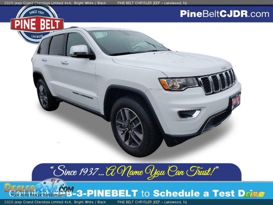 2020 Jeep Grand Cherokee Limited 4x4 Bright White / Black Photo #1