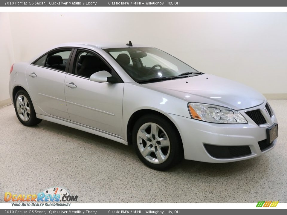 2010 Pontiac G6 Sedan Quicksilver Metallic / Ebony Photo #1