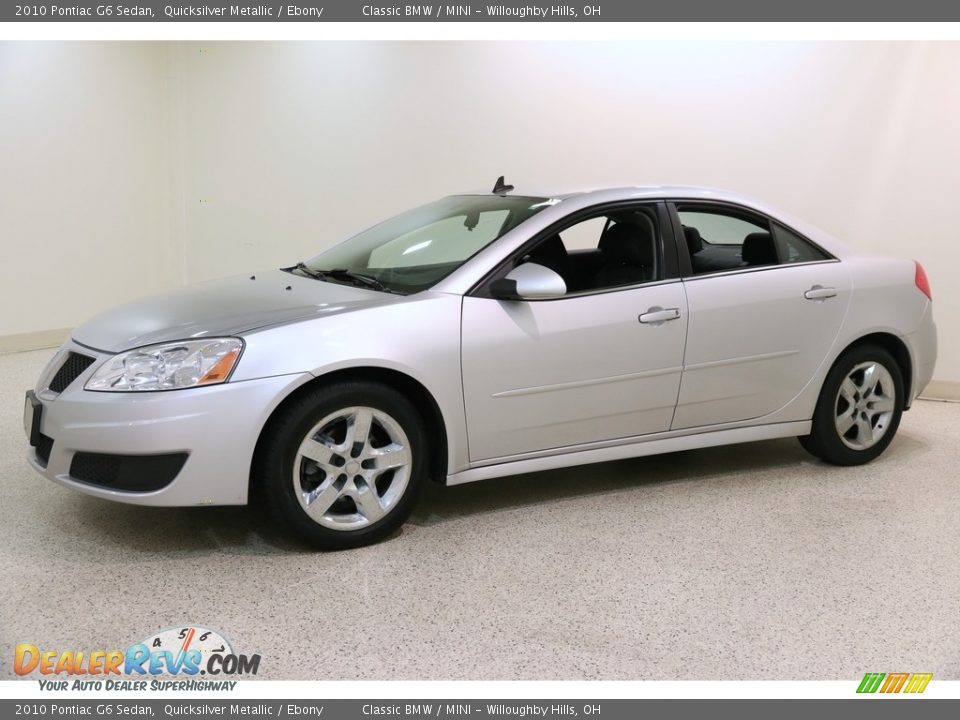 2010 Pontiac G6 Sedan Quicksilver Metallic / Ebony Photo #3