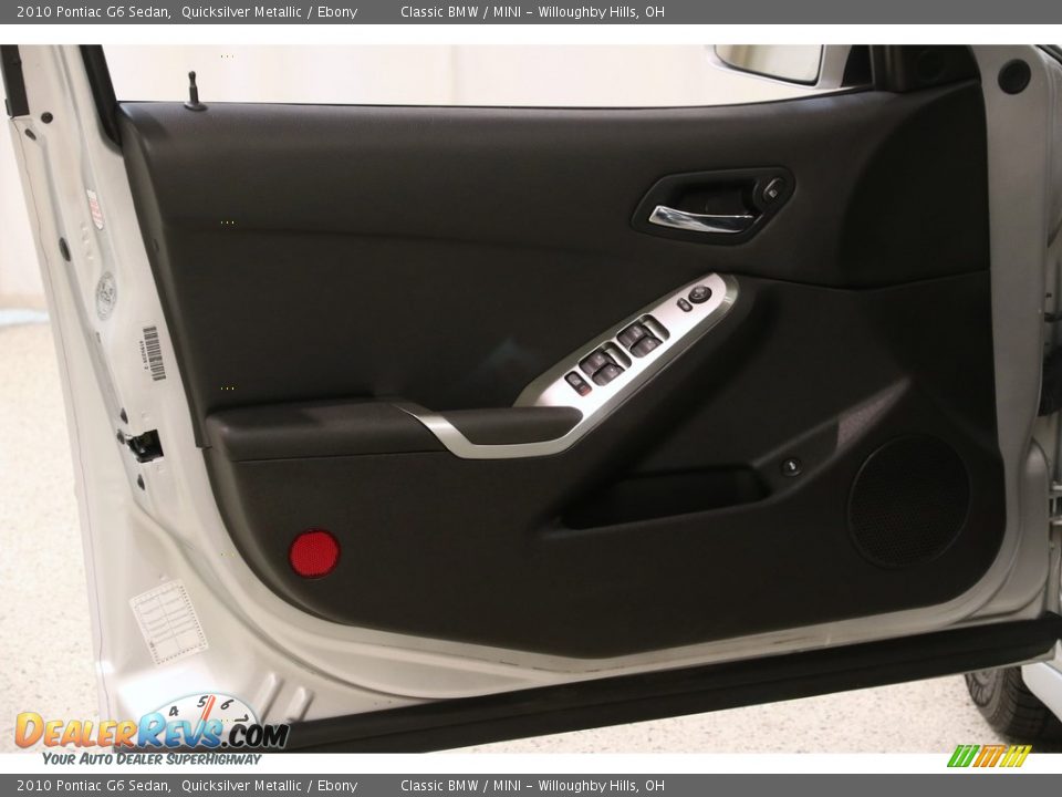 2010 Pontiac G6 Sedan Quicksilver Metallic / Ebony Photo #4