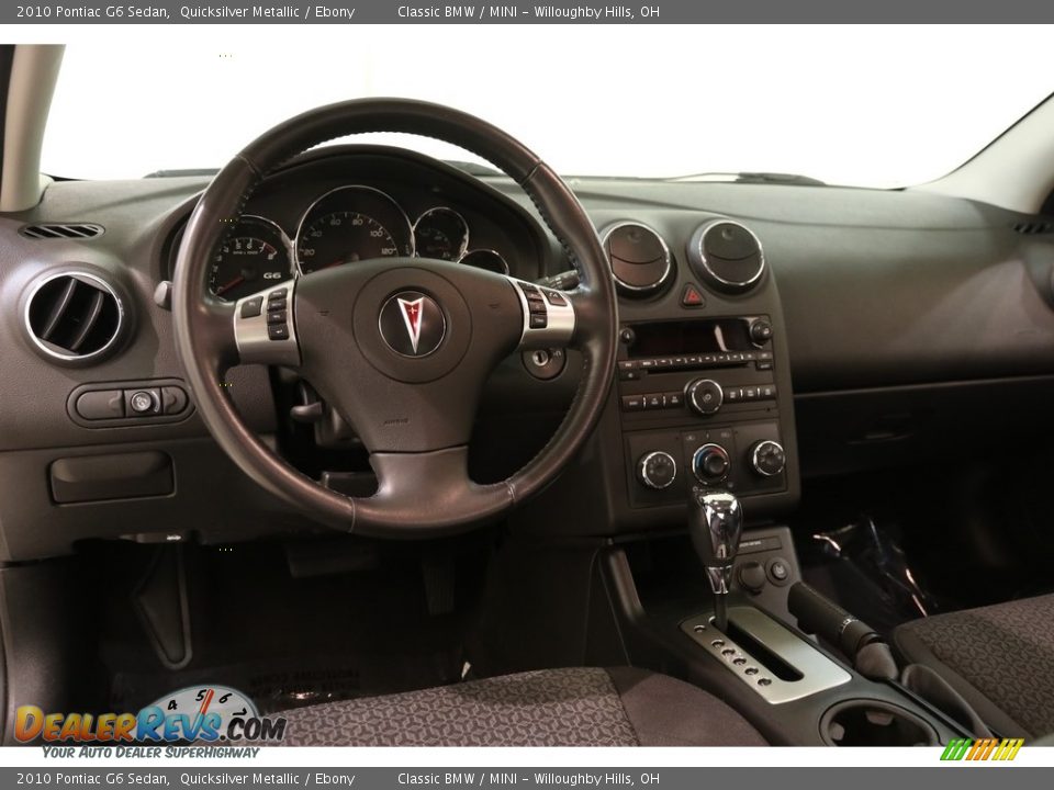 2010 Pontiac G6 Sedan Quicksilver Metallic / Ebony Photo #6