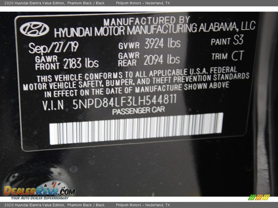 2020 Hyundai Elantra Value Edition Phantom Black / Black Photo #25