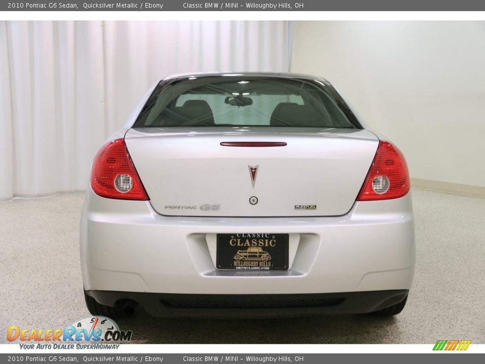 2010 Pontiac G6 Sedan Quicksilver Metallic / Ebony Photo #15