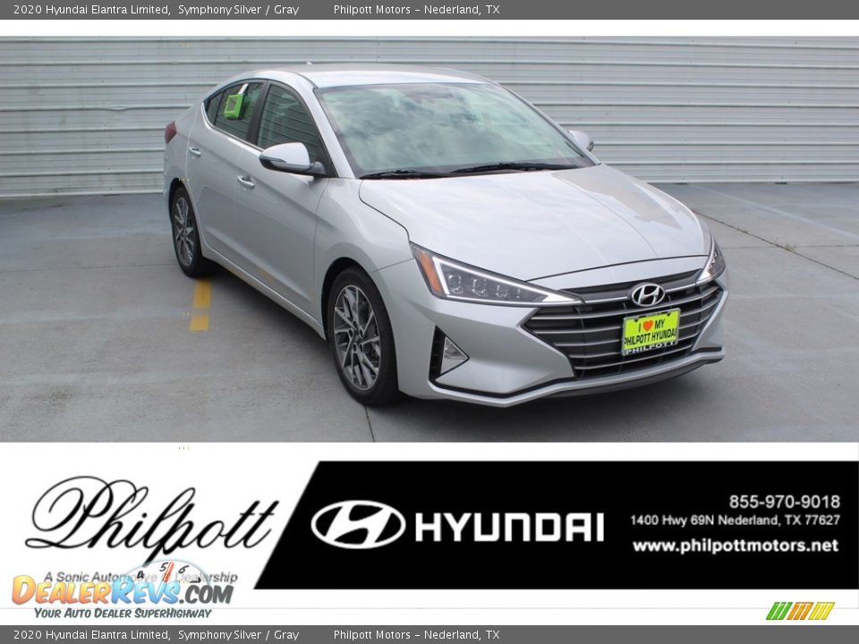 2020 Hyundai Elantra Limited Symphony Silver / Gray Photo #1