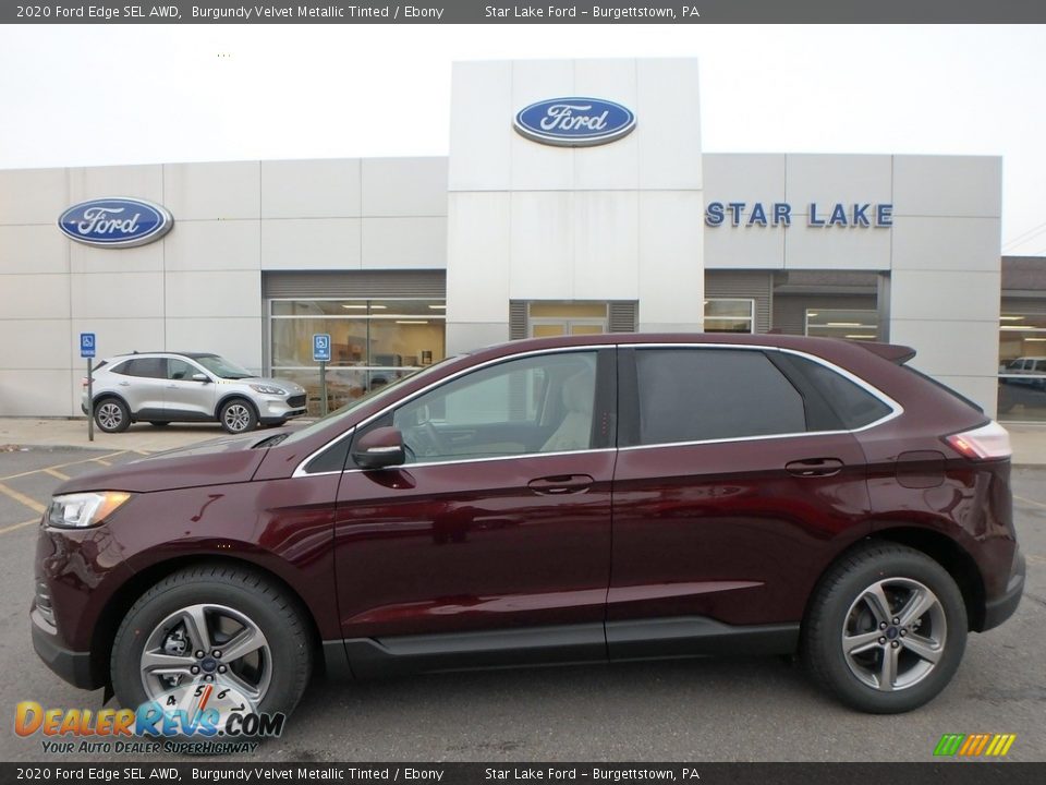 2020 Ford Edge SEL AWD Burgundy Velvet Metallic Tinted / Ebony Photo #1