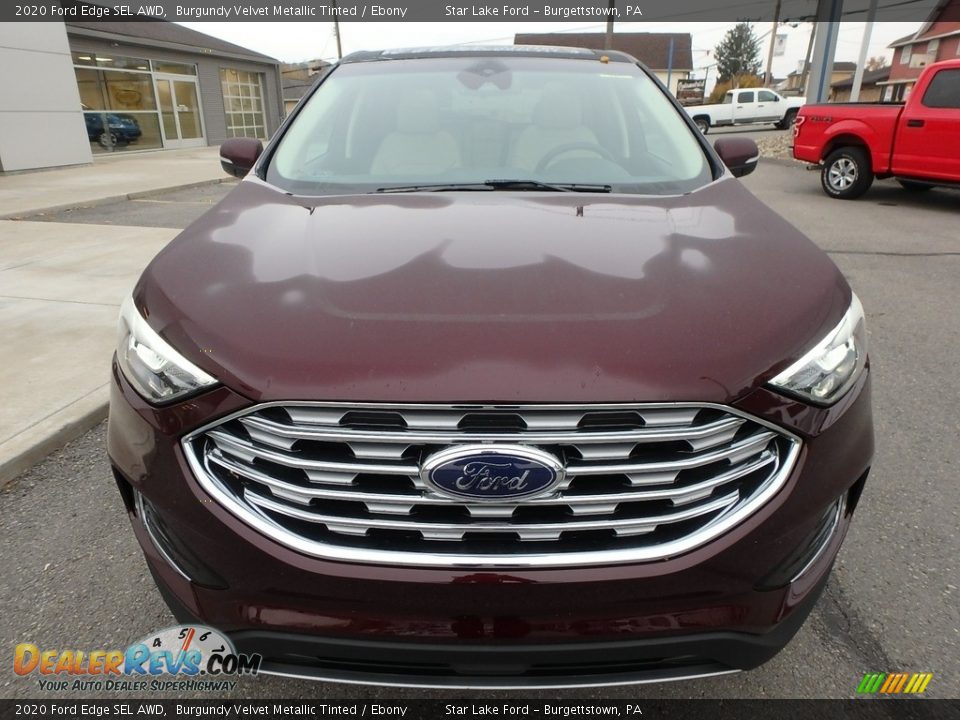 2020 Ford Edge SEL AWD Burgundy Velvet Metallic Tinted / Ebony Photo #2