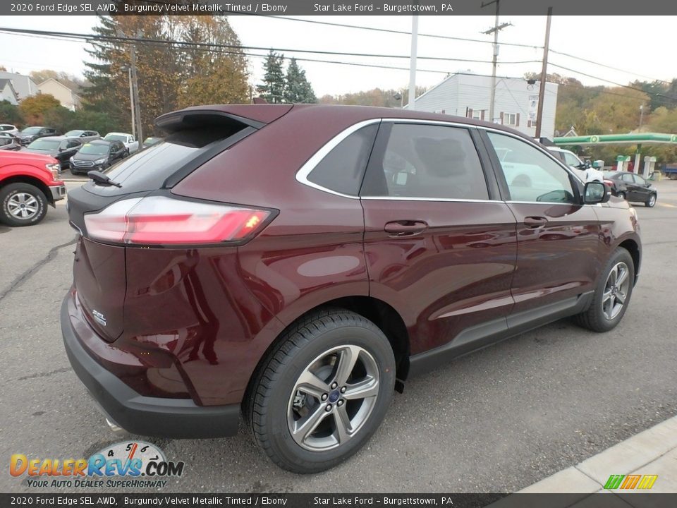 2020 Ford Edge SEL AWD Burgundy Velvet Metallic Tinted / Ebony Photo #5