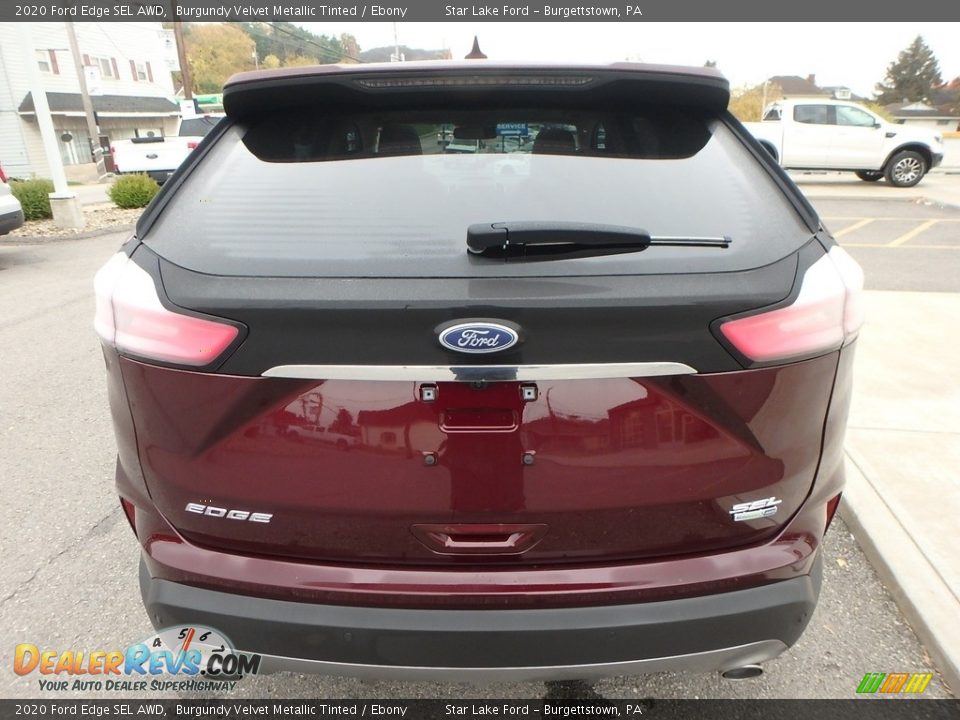 2020 Ford Edge SEL AWD Burgundy Velvet Metallic Tinted / Ebony Photo #6