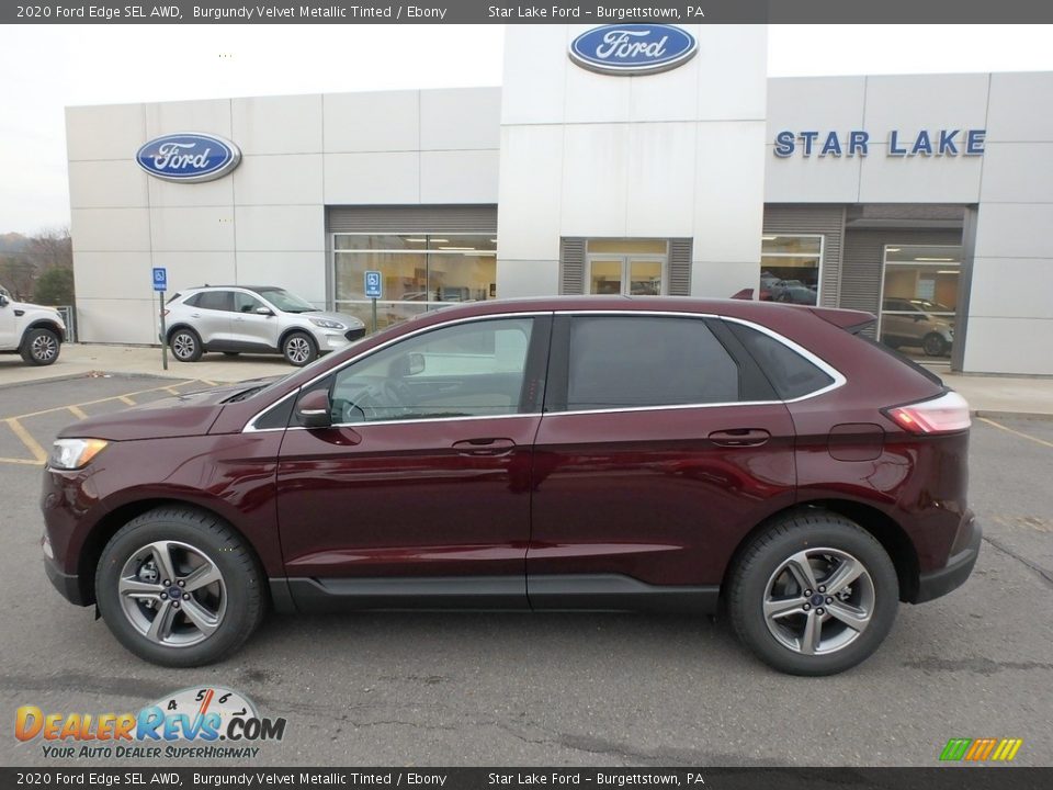 2020 Ford Edge SEL AWD Burgundy Velvet Metallic Tinted / Ebony Photo #9