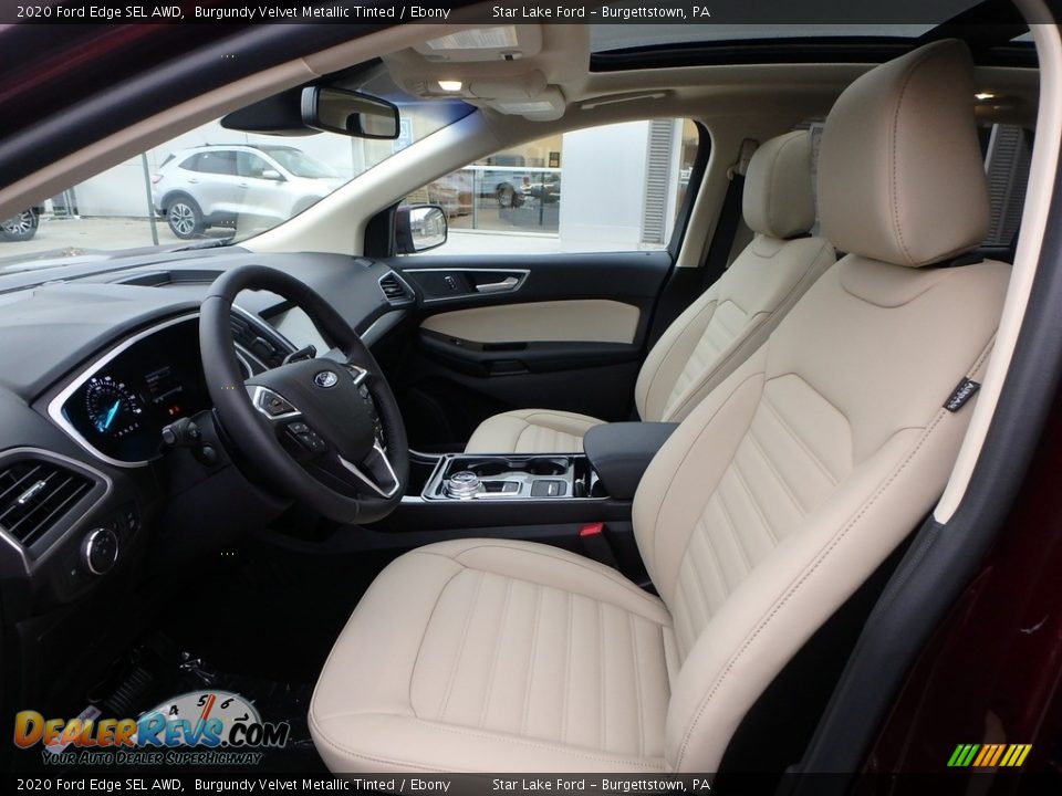 Ebony Interior - 2020 Ford Edge SEL AWD Photo #12