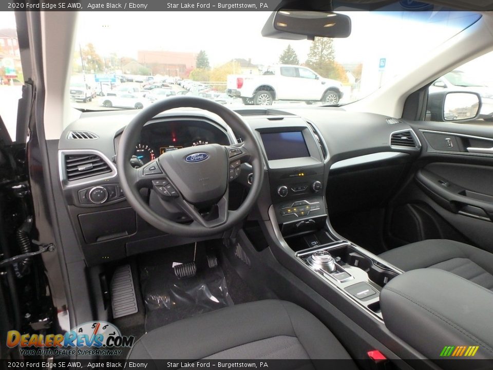 Ebony Interior - 2020 Ford Edge SE AWD Photo #14