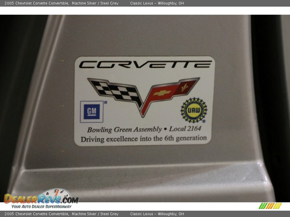 2005 Chevrolet Corvette Convertible Machine Silver / Steel Grey Photo #30