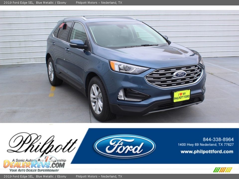2019 Ford Edge SEL Blue Metallic / Ebony Photo #1