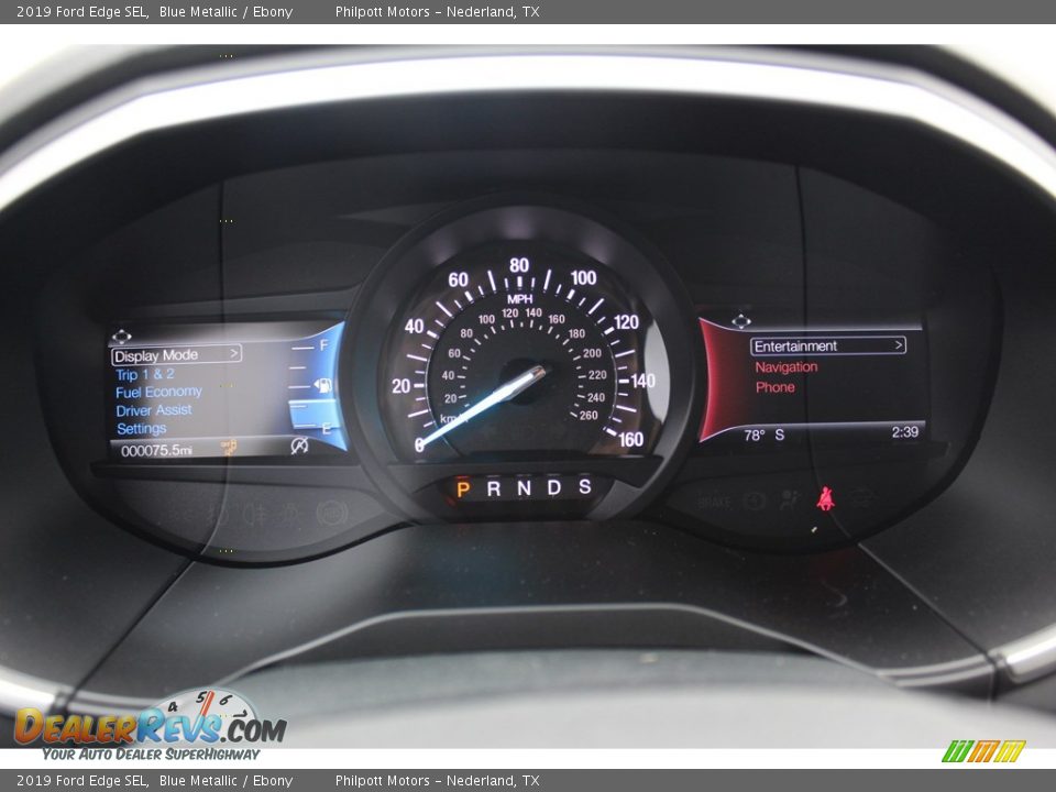 2019 Ford Edge SEL Blue Metallic / Ebony Photo #14