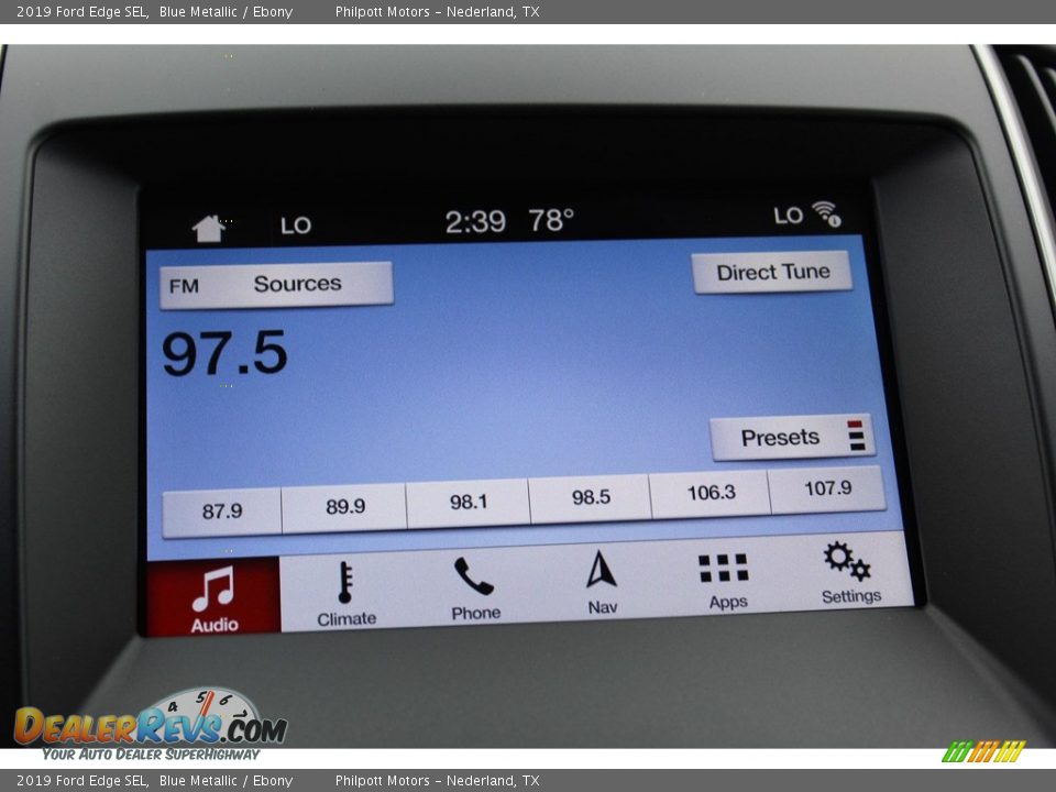 2019 Ford Edge SEL Blue Metallic / Ebony Photo #16