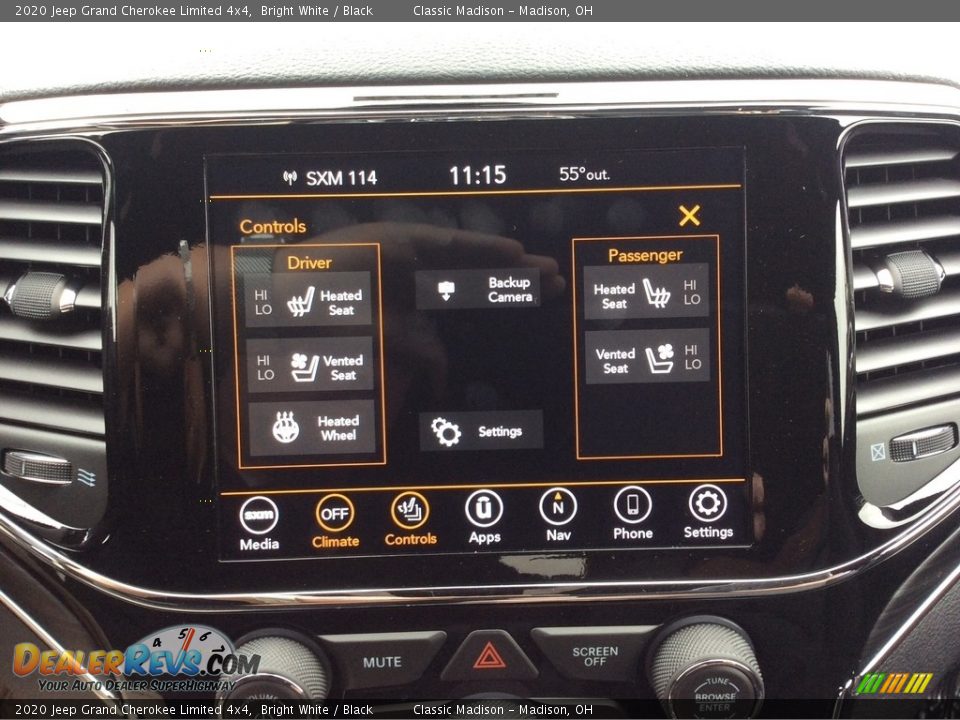 2020 Jeep Grand Cherokee Limited 4x4 Bright White / Black Photo #15