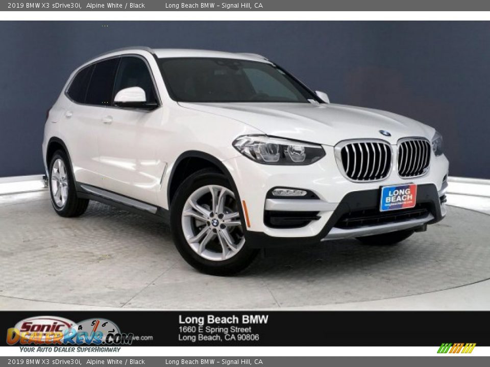 2019 BMW X3 sDrive30i Alpine White / Black Photo #1