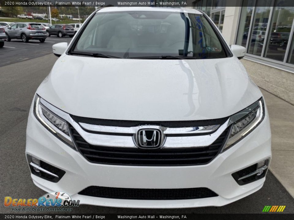 2020 Honda Odyssey Elite Platinum White Pearl / Beige Photo #3