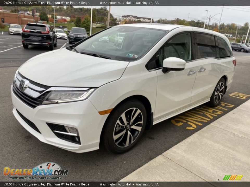 2020 Honda Odyssey Elite Platinum White Pearl / Beige Photo #4